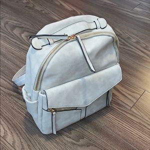 Grey suede bag/backpack